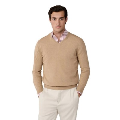 блуза,мъжки,пуловери,hackett,merino,cash,mix,v,neck,sweater,beige,(malt,beige)