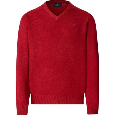 блуза,мъжки,пуловери,hackett,lambswool,v,neck,sweater,red,(chilli,red)