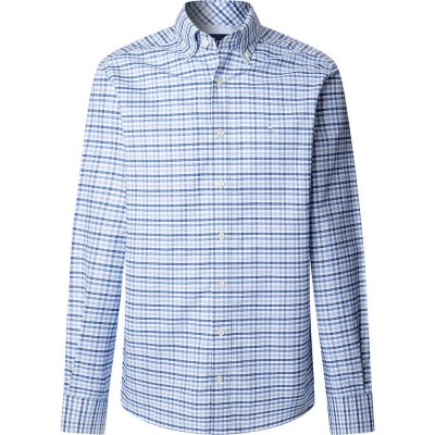 риза,с,дълъг,ръкав,мъжки,ризи,hackett,three,color,gingham,long,sleeve,shirt,blue,(sky,blue)