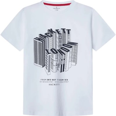 тениска,детски,тениски,hackett,skyscraper,short,sleeve,t,shirt,optic,white,(white)