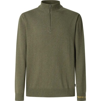 блуза,мъжки,пуловери,pepe,jeans,andre,mock,half,zip,sweater,green,(military,green)