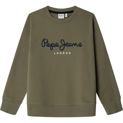 блуза,детски,блузи,pepe,jeans,art,sweatshirt,military,green,(green)