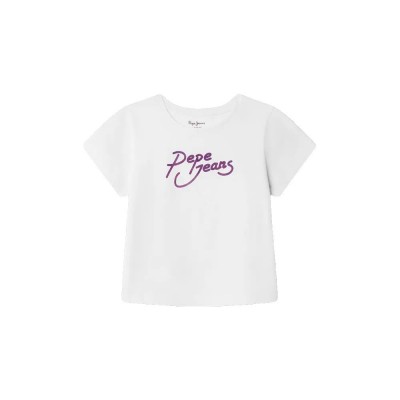 тениска,детски,тениски,pepe,jeans,avani,short,sleeve,t,shirt,white