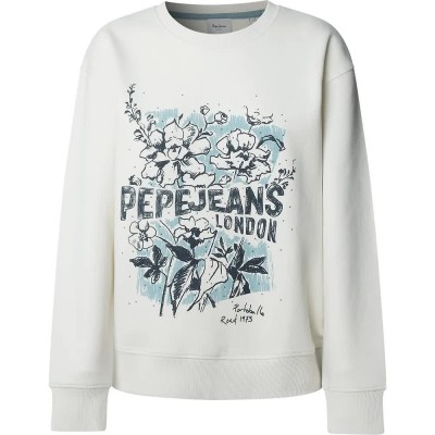 блуза,дамски,блузи,pepe,jeans,beda,sweatshirt,white,(oyster,white)