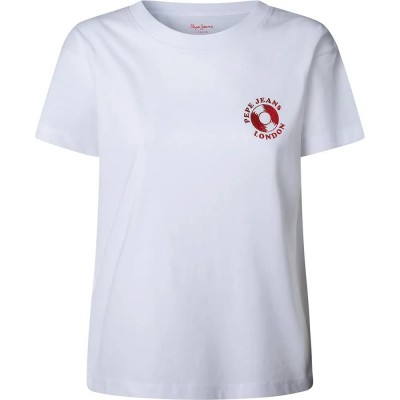тениска,дамски,тениски,pepe,jeans,berila,short,sleeve,t,shirt,white