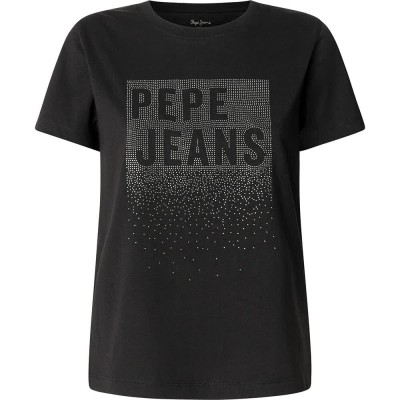 тениска,дамски,тениски,pepe,jeans,bernadette,short,sleeve,t,shirt,black