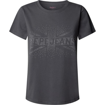 тениска,дамски,тениски,pepe,jeans,bertie,short,sleeve,t,shirt,grey,(coal,grey)