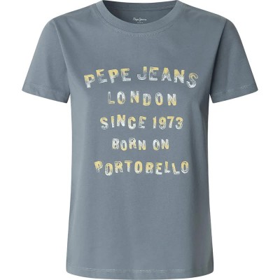 тениска,дамски,тениски,pepe,jeans,beth,short,sleeve,t,shirt,drill,blue,(blue)