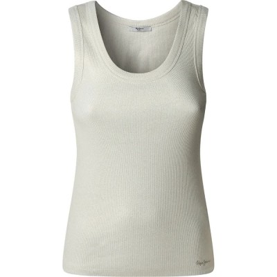 тениска,мъжки,тениски,дамски,тениски,pepe,jeans,bessy,sleeveless,t,shirt,white,(gold)