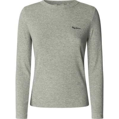 тениска,дамски,тениски,pepe,jeans,betina,long,sleeve,t,shirt,marl,grey