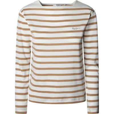 тениска,дамски,тениски,pepe,jeans,betty,long,sleeve,t,shirt,oyster,white