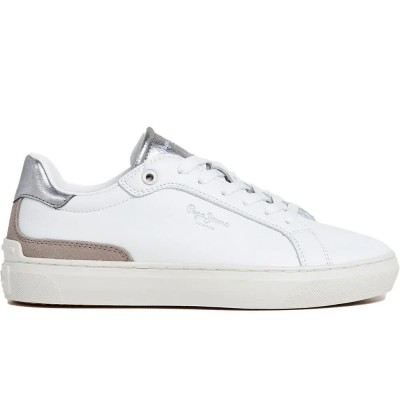 маратонки,дамски,маратонки,pepe,jeans,camden,cold,trainers,white,(silver)
