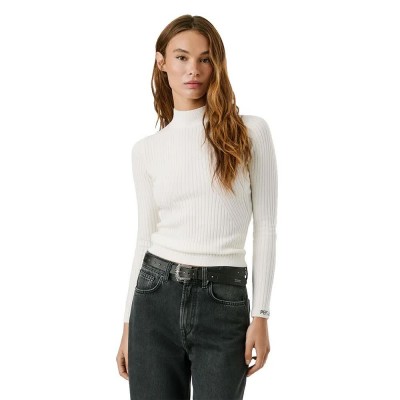 блуза,дамски,пуловери,дамски,плетени,дрехи,pepe,jeans,carla,perkins,sweater,white,(mousse,white)