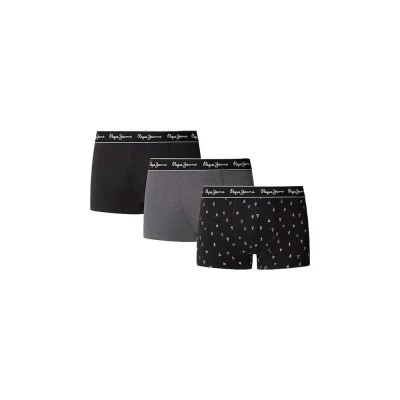 боксерки,мъжко,бельо,pepe,jeans,christmas,tree,boxers,3,units,black,grey,(black)