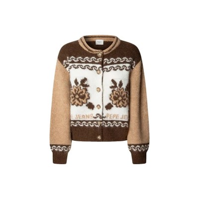 блуза,дамски,пуловери,дамски,плетени,дрехи,pepe,jeans,centa,sweater,brown,(oyster,white)