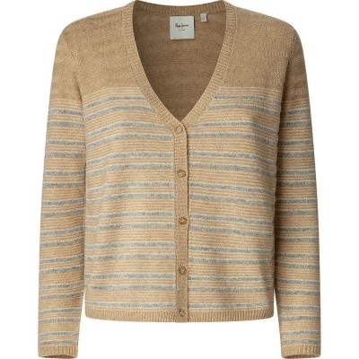 жилетка,дамски,пуловери,дамски,плетени,дрехи,pepe,jeans,cleo,cardigan,caramel,beige,(brown)