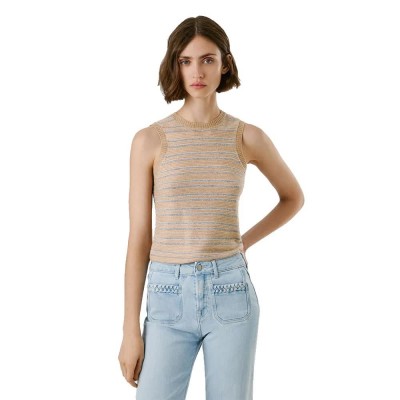 потник,дамски,топове,pepe,jeans,cleo,sleeveless,top,beige,(caramel,beige)