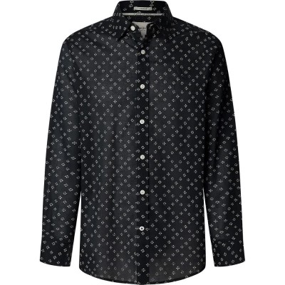 риза,с,дълъг,ръкав,дамски,ризи,мъжки,ризи,pepe,jeans,clasy,long,sleeve,shirt,black,(dulwich,blue)