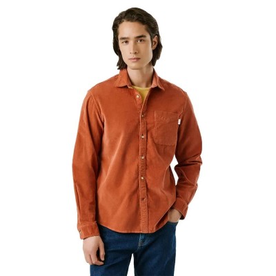 риза,с,дълъг,ръкав,мъжки,ризи,pepe,jeans,clayton,long,sleeve,shirt,brick,red