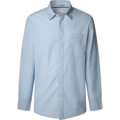 риза,с,дълъг,ръкав,мъжки,ризи,pepe,jeans,creed,long,sleeve,shirt,oxford,blue,(blue)