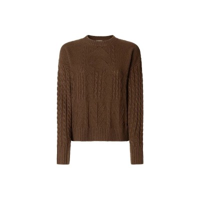 блуза,дамски,пуловери,дамски,плетени,дрехи,pepe,jeans,cosma,sweater,brown,(chocolate,brown)