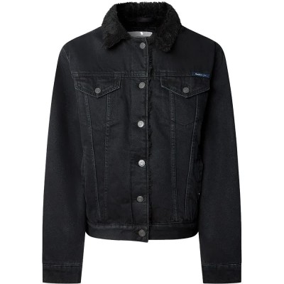 яке,дамски,якета,и,палта,pepe,jeans,dlx,regular,denim,jacket,black,(denim,9s0)