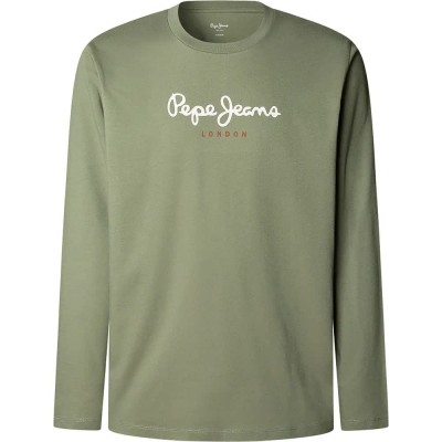 тениска,мъжки,тениски,pepe,jeans,eggo,long,n,long,sleeve,t,shirt,green,(military,green)