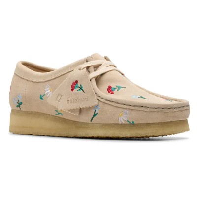 обувки,дамски,обувки,clarks,shoes,wallabee,shoes,beige,(taupe,emb)