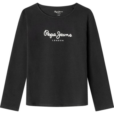 тениска,мъжки,тениски,дамски,тениски,pepe,jeans,hana,glitter,long,sleeve,t,shirt,black,(black)