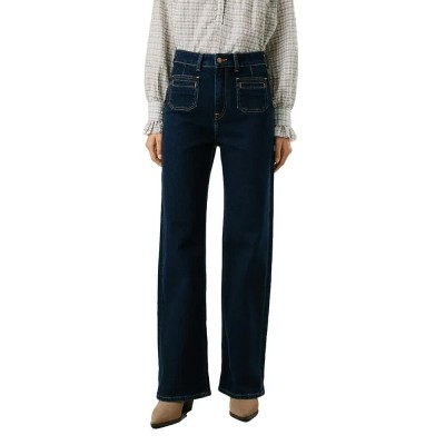 дамски,панталони,pepe,jeans,lexa,straight,high,waist,jeans,rinse,denim