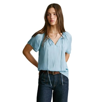риза,с,къс,ръкав,дамски,блузи,дамски,ризи,pepe,jeans,lux,short,sleeve,shirt,soho,blue,(blue)