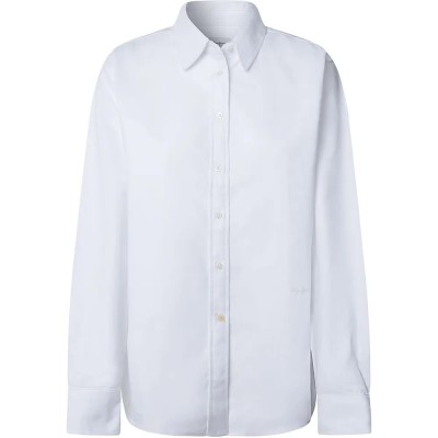 риза,с,дълъг,ръкав,дамски,блузи,дамски,ризи,pepe,jeans,lyra,long,sleeve,shirt,white