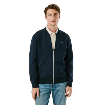 блуза,мъжки,пуловери,pepe,jeans,macbeth,plain,bomber,sweatshirt,blue,(dulwich,blue)