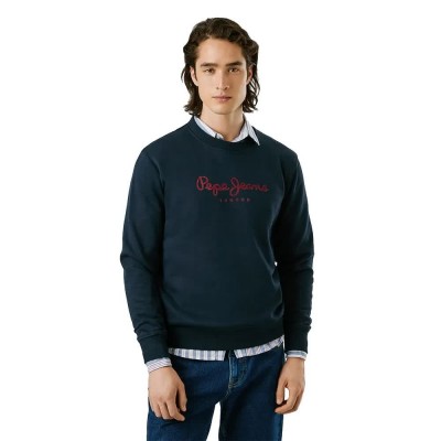 блуза,мъжки,пуловери,pepe,jeans,macbeth,plain,sweatshirt,dulwich,blue,(blue)