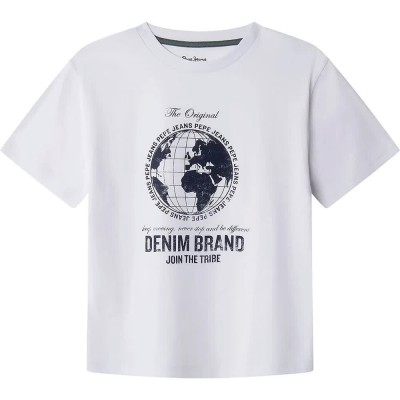 тениска,детски,тениски,pepe,jeans,medgar,short,sleeve,t,shirt,white
