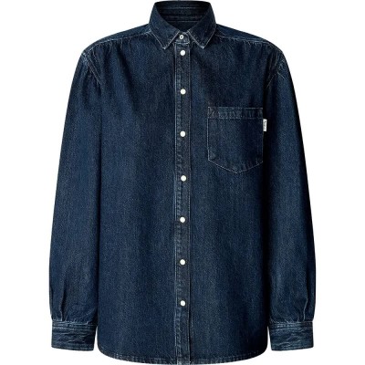 риза,с,дълъг,ръкав,дамски,блузи,дамски,ризи,pepe,jeans,miley,denim,relaxed,long,sleeve,shirt,denim,6a0