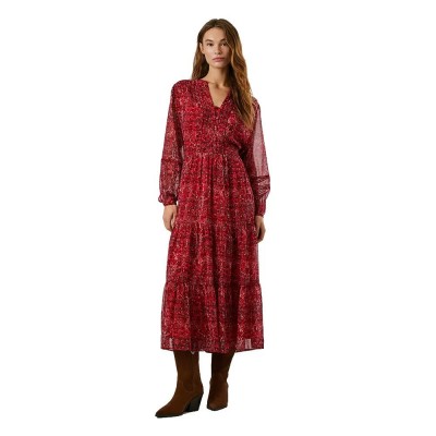 рокля,дамски,поли,и,рокли,pepe,jeans,miley,long,sleeve,dress,red,(royal,red)