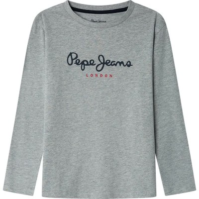тениска,детски,тениски,pepe,jeans,new,herman,long,sleeve,t,shirt,marl,grey,(grey)