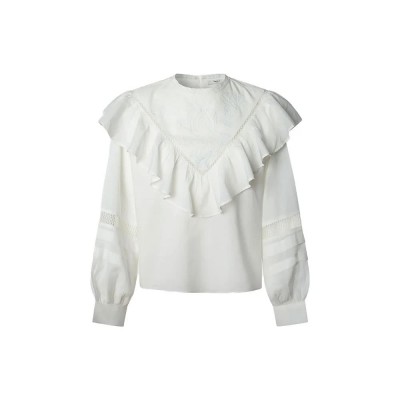 риза,с,дълъг,ръкав,дамски,блузи,дамски,ризи,pepe,jeans,noe,long,sleeve,shirt,white,(oyster,white)