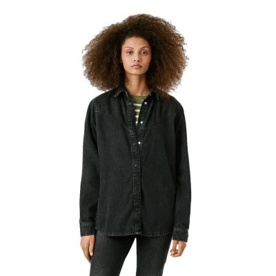 риза,с,дълъг,ръкав,дамски,блузи,дамски,ризи,pepe,jeans,odile,denim,long,sleeve,shirt,black,(denim,black)