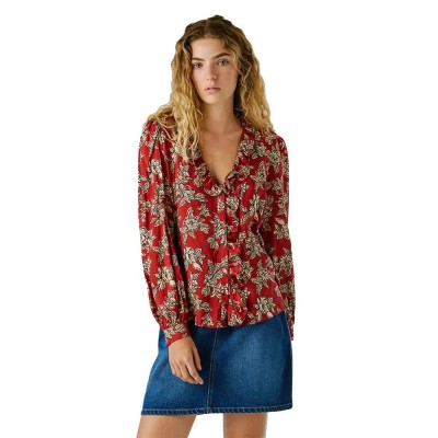 риза,с,дълъг,ръкав,дамски,ризи,pepe,jeans,plency,long,sleeve,shirt,red,(terracotta,brown)