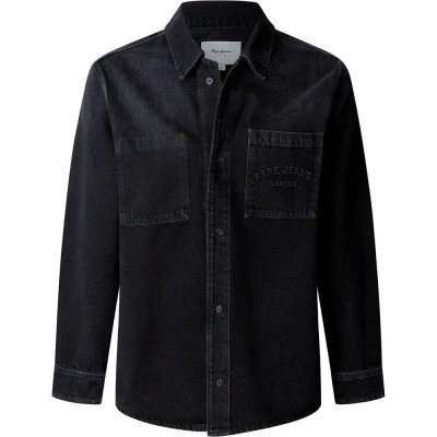 риза,с,дълъг,ръкав,мъжки,ризи,pepe,jeans,relaxed,weston,fs,washed,denim,long,sleeve,shirt,blue,(denim)