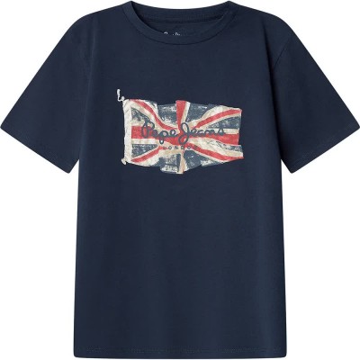 тениска,детски,тениски,pepe,jeans,union,jack,short,sleeve,t,shirt,blue,(dulwich,blue)
