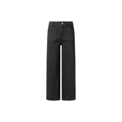 панталони,дамски,панталони,pepe,jeans,wide,crop,tania,pocket,high,waist,pants,black,(black)