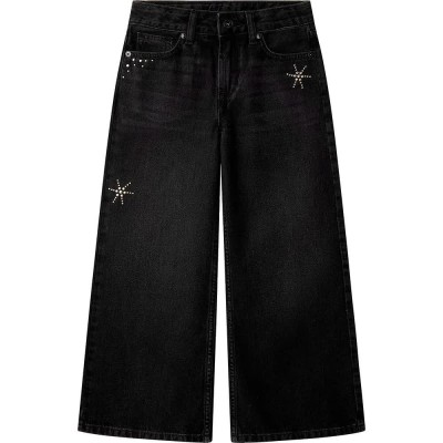 детски,панталони,pepe,jeans,wide,leg,fs,lexy,studs,high,waist,jeans,denim,black,9a1