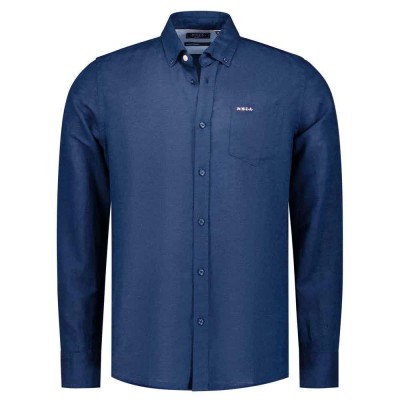 риза,с,дълъг,ръкав,мъжки,ризи,nza,new,zealand,clayton,25cn506,long,sleeve,shirt,light,navy,(blue)