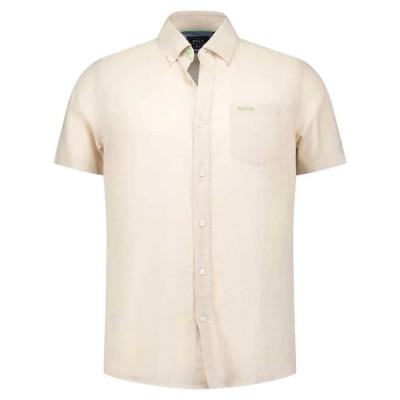 риза,с,къс,ръкав,мъжки,ризи,nza,new,zealand,clayton,25cn506s,short,sleeve,shirt,light,cream,(beige)