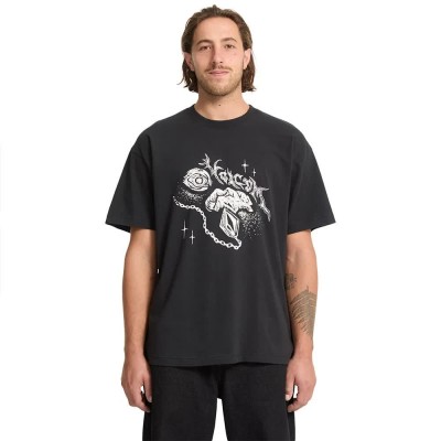 тениска,мъжки,тениски,volcom,death,truction,loose,fit,short,sleeve,t,shirt,black