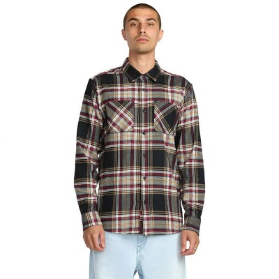 риза,с,дълъг,ръкав,мъжки,ризи,volcom,netastone,long,sleeve,shirt,antique,black