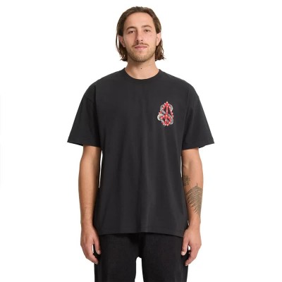тениска,мъжки,тениски,volcom,snake,peace,loose,fit,short,sleeve,t,shirt,black